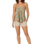 Blomstret dame tank top