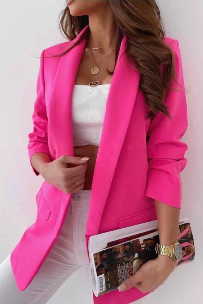 Pink blazer jakke